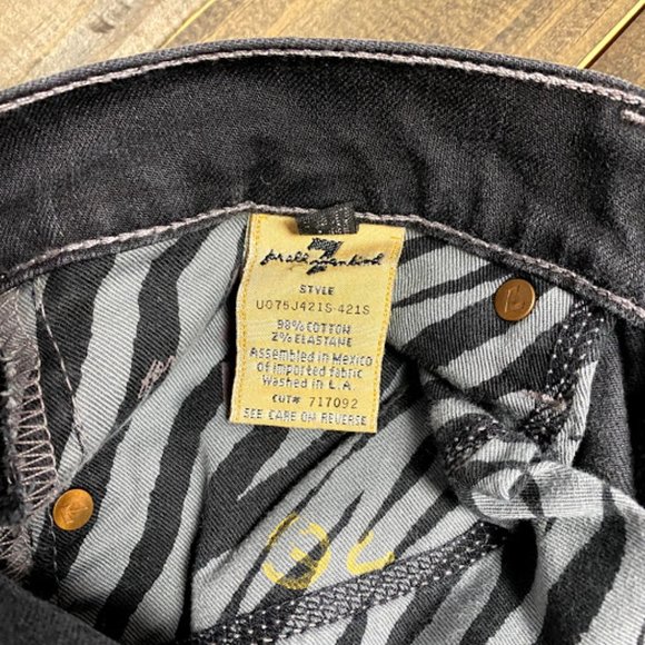 7 For All Mankind Black Bootcut Jeans Size 30 - Picture 8 of 15